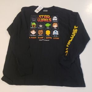 NWT black Star Wars long sleeve tee shirt size xl
